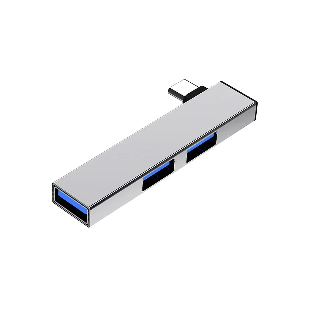 3 in 1 USB HUB OTG USB 3.0/Type-C 3.0 To 3 USB USB Splitter Hub Speed 5.0Gbps 3 Port Type C HUB for PC Laptop Notebook Peaceful Pleasures Health and Wellness TypeC-silver