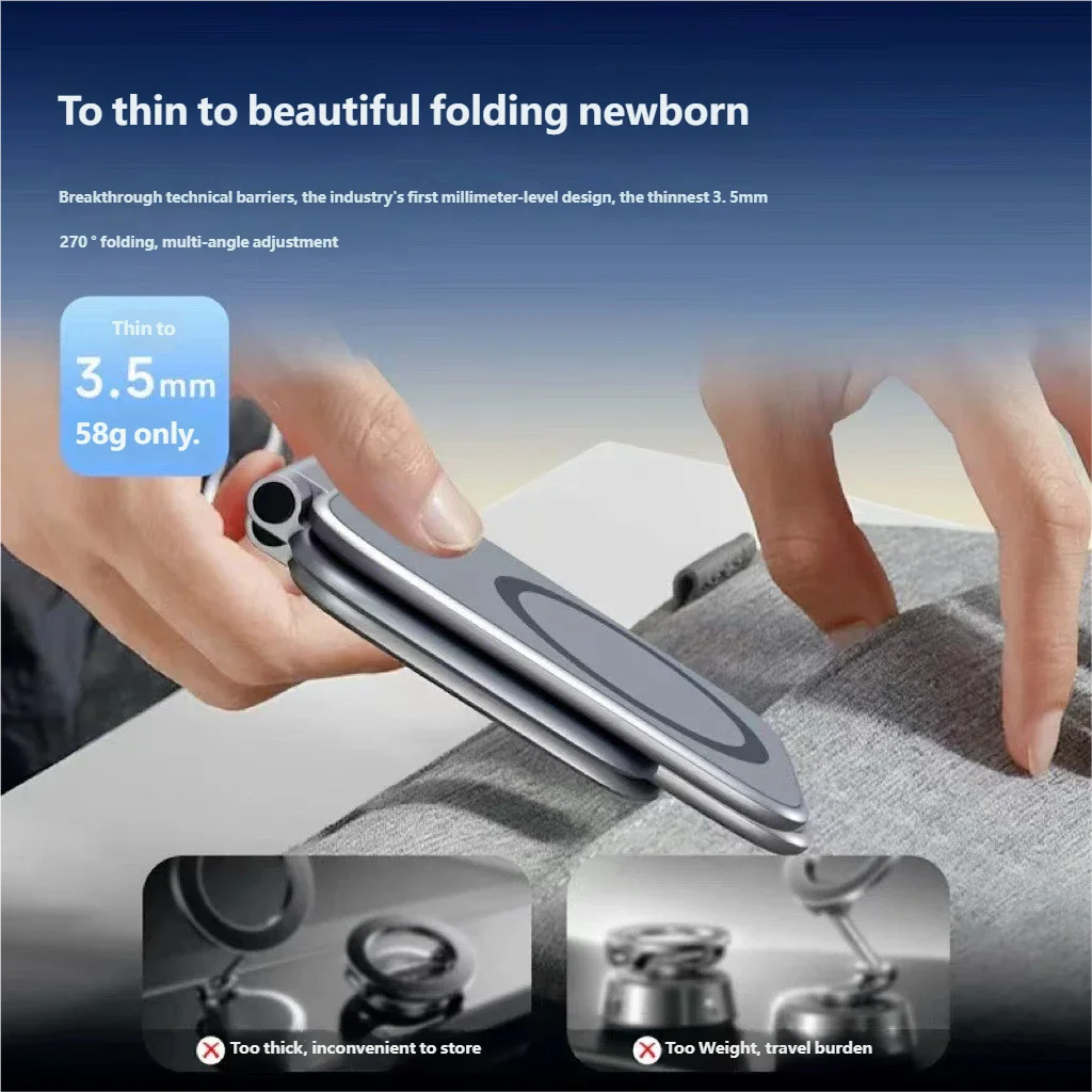 Ultra-Thin Magnetic Car Phone Holder & Desktop Stand Magnetic Phone Mount Peaceful Pleasures Health and Wellness