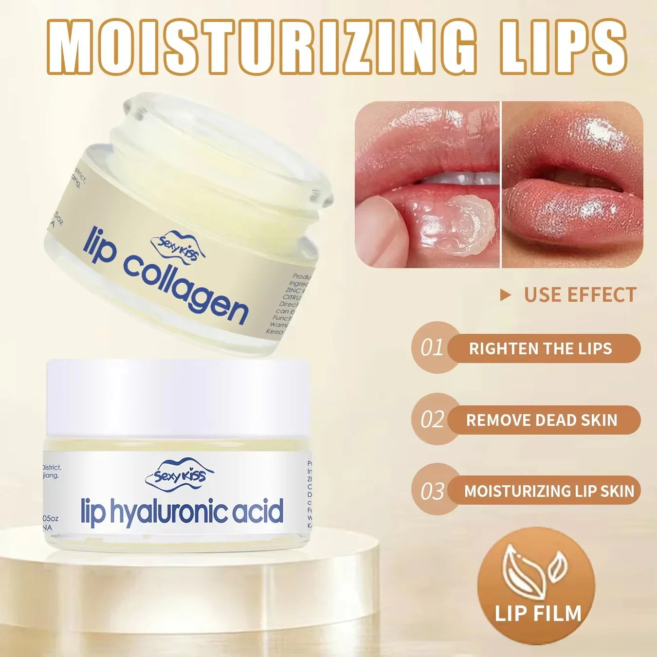Hyaluronic Acid & Collagen Sleep Lip Mask 20g | Day & Night