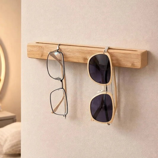 Wooden Wall-Mounted Eyeglasses & Sunglasses Display Rack Eyeglasses Display Rack Peaceful Pleasures Health and Wellness