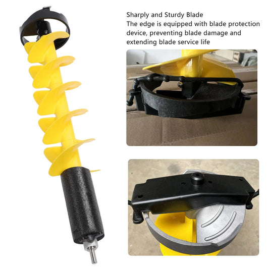 Ice Drill Auger Ice Drill Bit Ice Auger 6 Inch Diameter 28 Inch Length Electric Ice Fishing Auger Drill Bit with Floating Device Peaceful Pleasures Health and Wellness