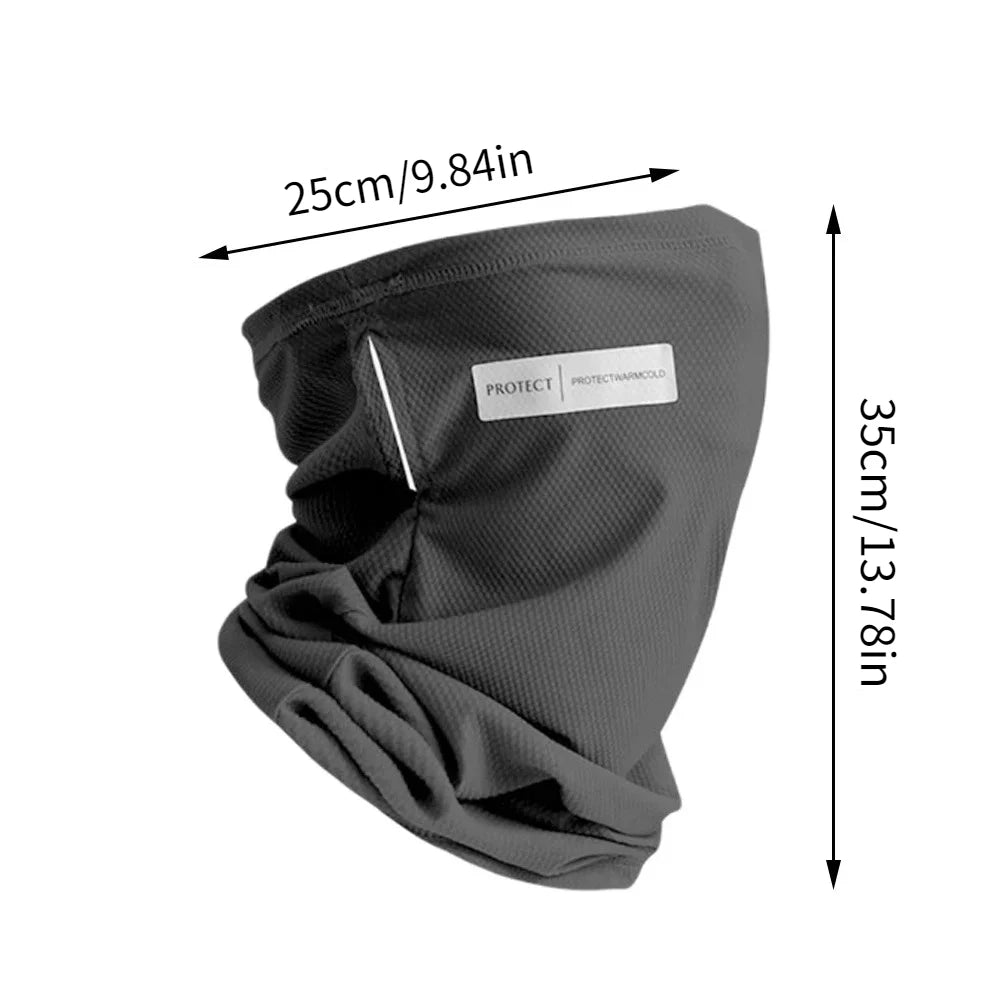 Outdoor UV Protection Ice Silk Mask Sunscreen Face Cover Neck Wrap Unisex Anti-UV Scarf Cycling UV Mask Ear Hanging Neck Scarves Peaceful Pleasures Health and Wellness