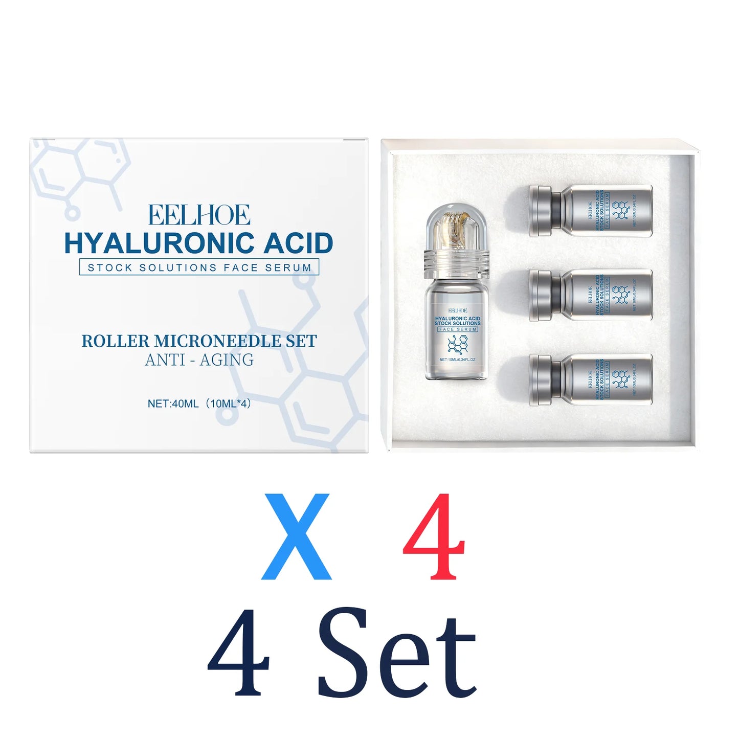 Niacinamide Microneedle Facial Serum Kit | 0.25mm Roller 30ml