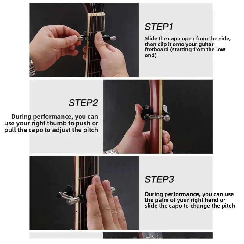 Guitar Capo Rolling Guitarcapo Sliding Removable Tuning-clip