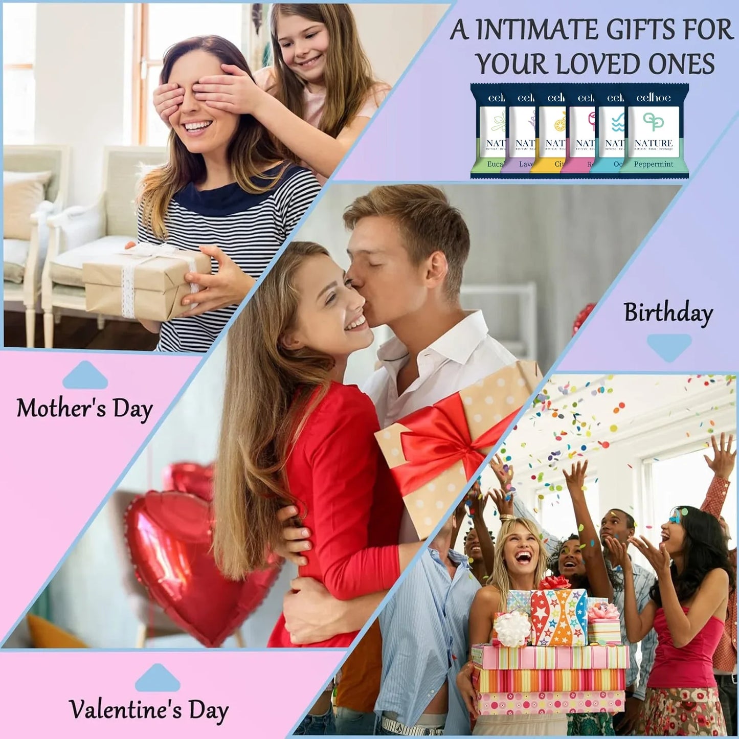 Aromatherapy Shower Steamers – 6-Pack Essential Oil Spa Gift Set