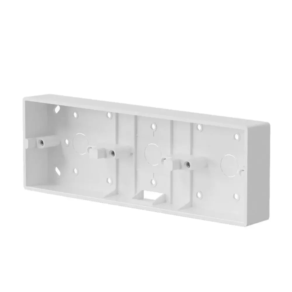 PVC Switch And Socket Apply On-Wall Mount 86 Type External Mounting Box Wall Surface Junction Box Switch Socket Box Peaceful Pleasures Health and Wellness white-258x86x33mm