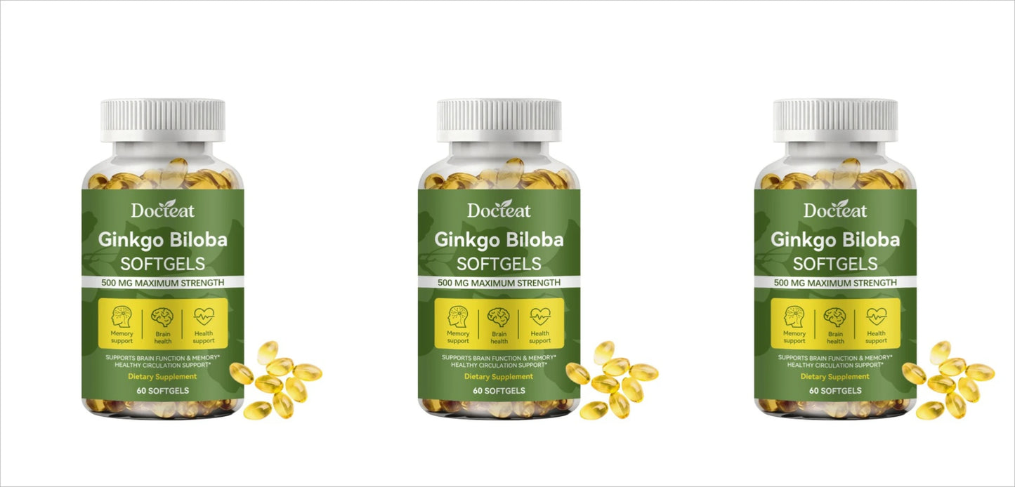 Ginkgo Biloba Extract 500mg Cognitive Wellness | 60 Softgels