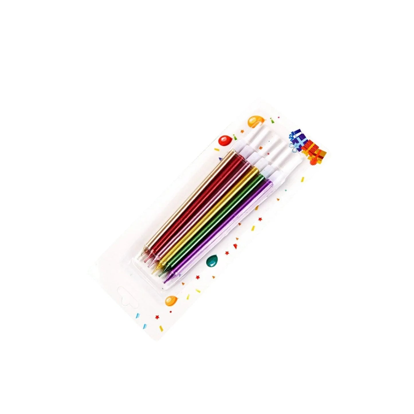 6-Pack Gold & Silver Birthday Cake Candles | Party Decorations