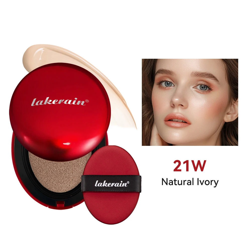 Sunscreen Cushion Foundation Natural Moisturizing Concealer Whitening Oil-control Women Base Long-lasting Makeup Korean Cosmetic Peaceful Pleasures Health and Wellness 21W
