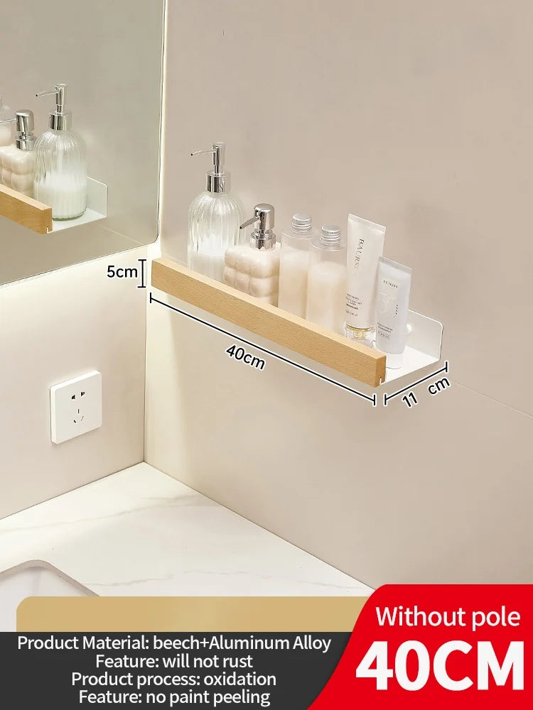 Wooden Wall Mounted Shelf – Bathroom, Kitchen & Living Room