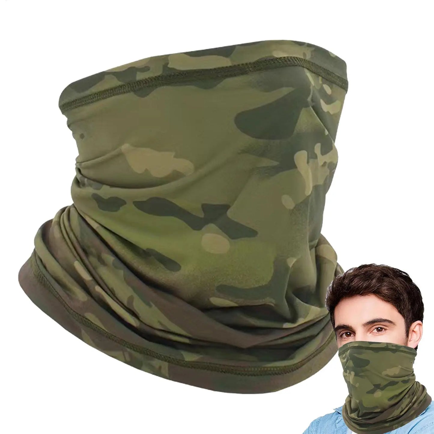 UV Protection Neck Gaiter – Camo Face Bandana for Outdoors