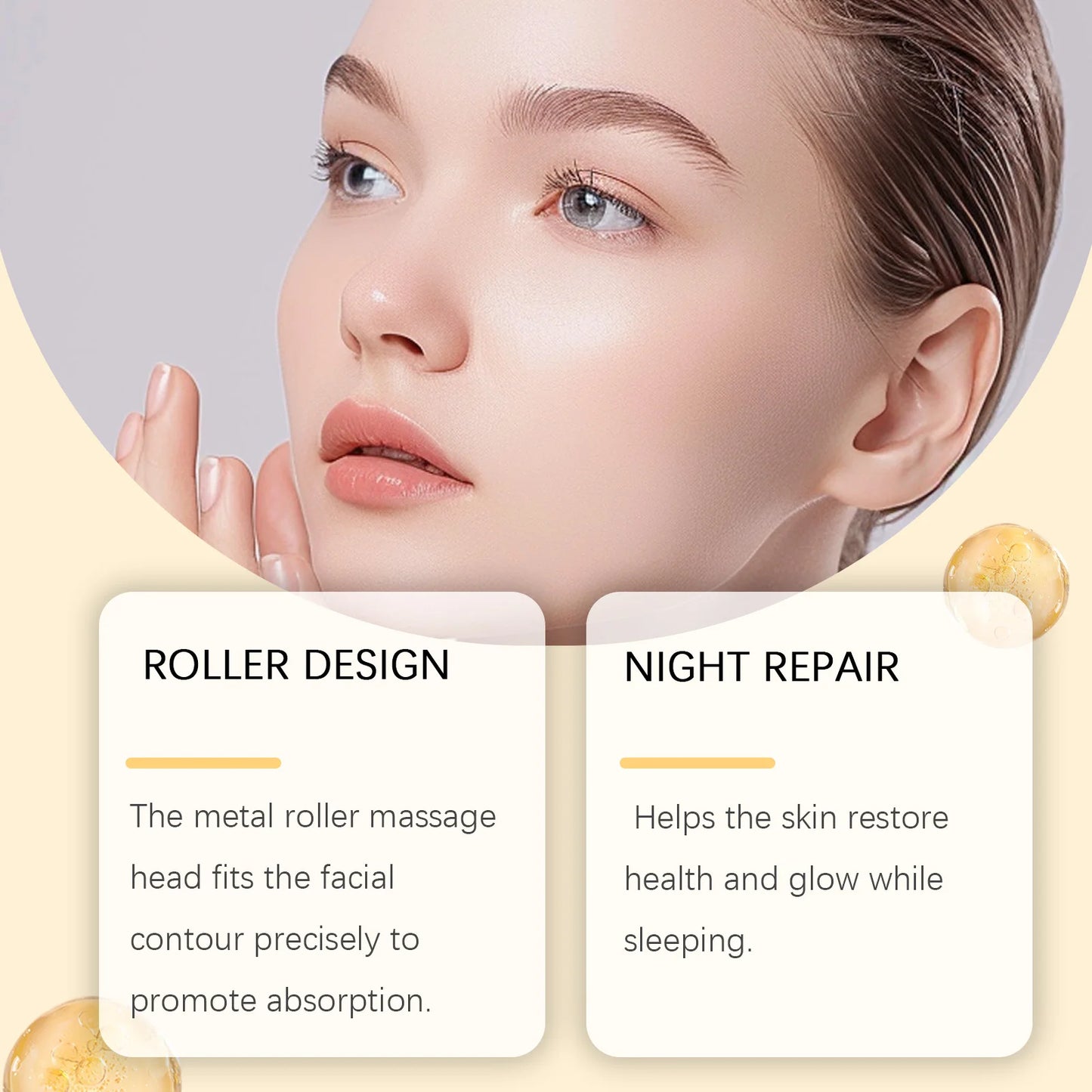 Ouhoe Roller Face Serum – Anti-Aging Night Essence & Moisturizer