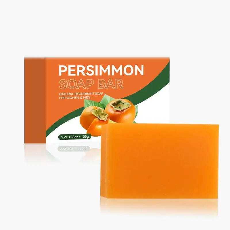 Persimmon Cleansing Soap Bar 100g/200g Body Care Face Wash Exfoliating Soap Fruit Handmade Shower Soap Peaceful Pleasures Health and Wellness 100g