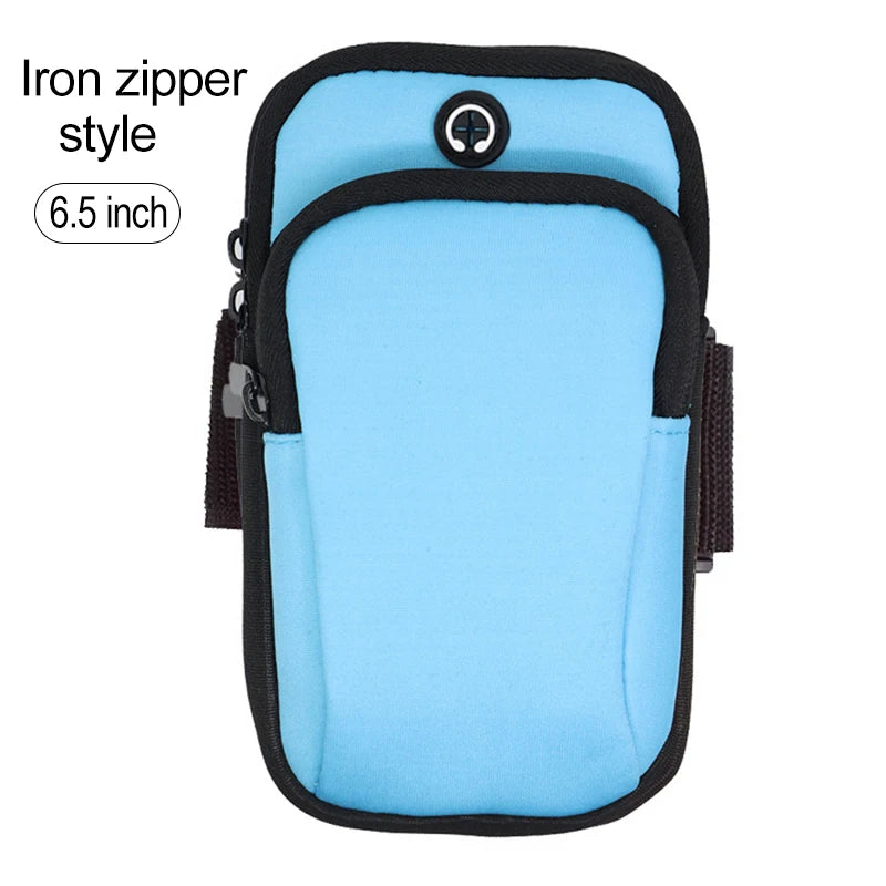 Mobile Phone Armband mp3/mp4 Bags iPhone 14 Pro Max Case For iphone11 Sports Bag For Mobile Multifunction Running Accessories Peaceful Pleasures Health and Wellness Blue(Iron 6.5inch)