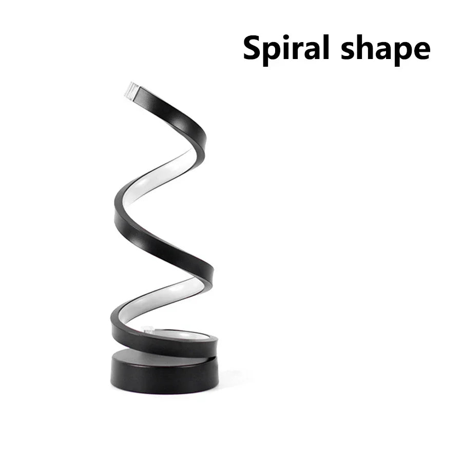 GGBEE Spiral USB LED Desk Lamp – 3 Color Dimmable Light
