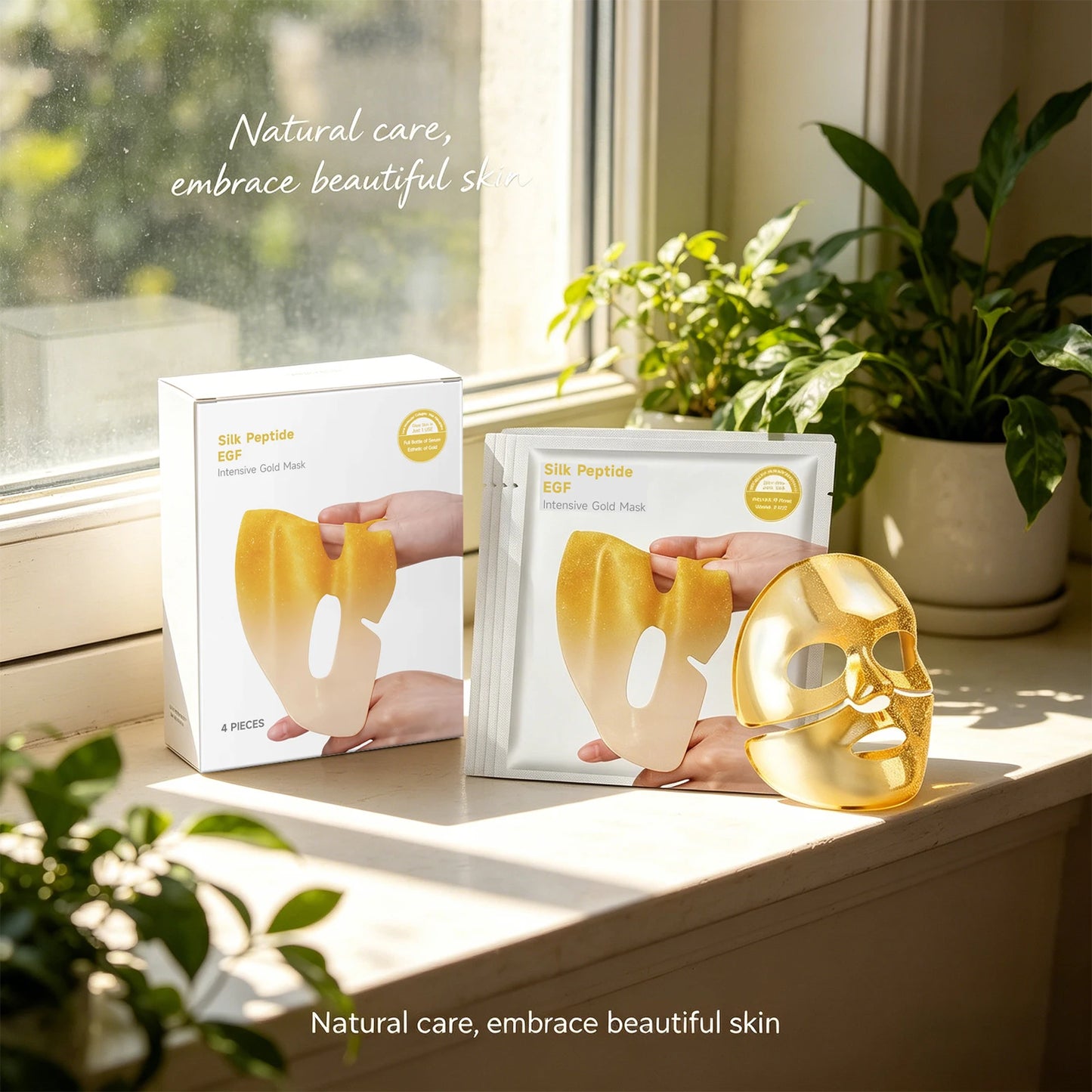 Collagen Intensive Gold Mask Moisturizing Sculpted Facial Contour Soothing Skin Discomfort Enhance Skin Radianc Firm Face Mask Peaceful Pleasures Health and Wellness