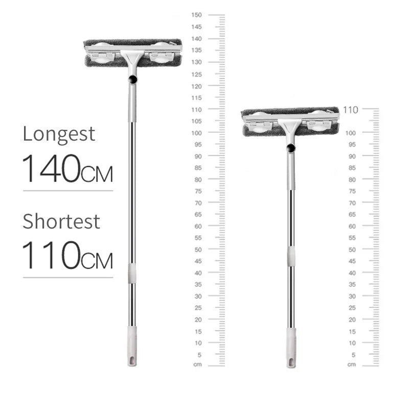 Long Handle Cleaning Brush Window Cleaner Glass Squeegee Telescopic