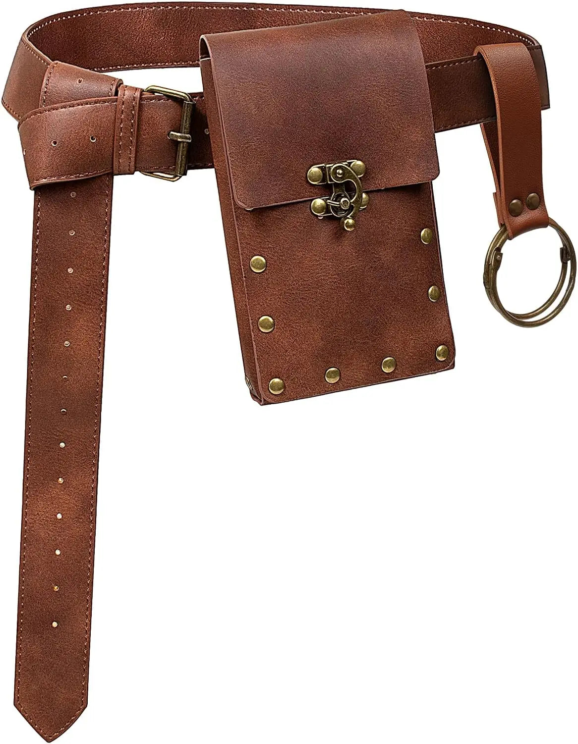 Medievalcosplayleather Belt Copper Coin Waist Bag Renaissance Dress