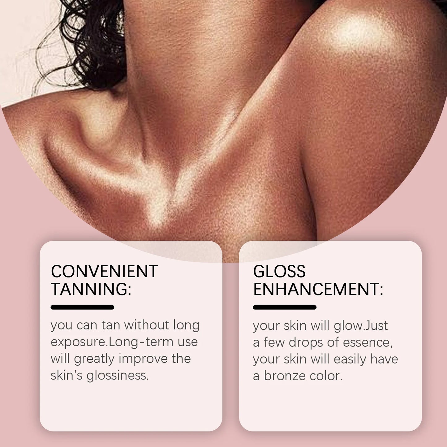 Tanning Dark Drops Watermelon Sunless Long-Lasting Bronzer Natural Wheat-Colored Skin Nourishing Vitamin E Face Body Self Tanner Peaceful Pleasures Health and Wellness