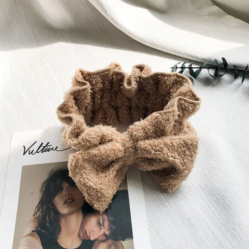 Anti-Slip Bow Face Wash Headband for Makeup & Skincare Face Wash Headband Peaceful Pleasures Health and Wellness khaki