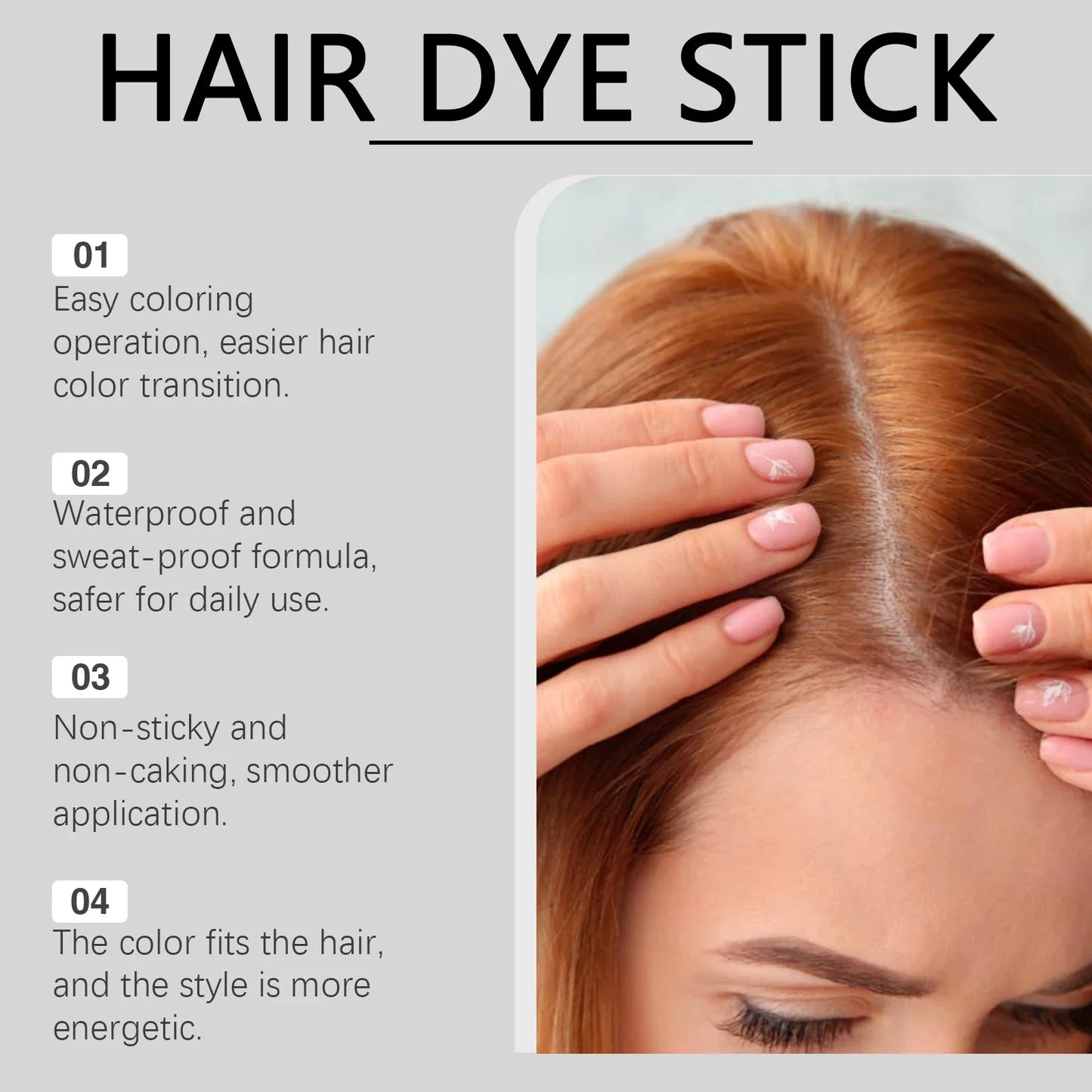 HOEGOA 3-Color Temporary Hair Color Stick – Root Touch-Up