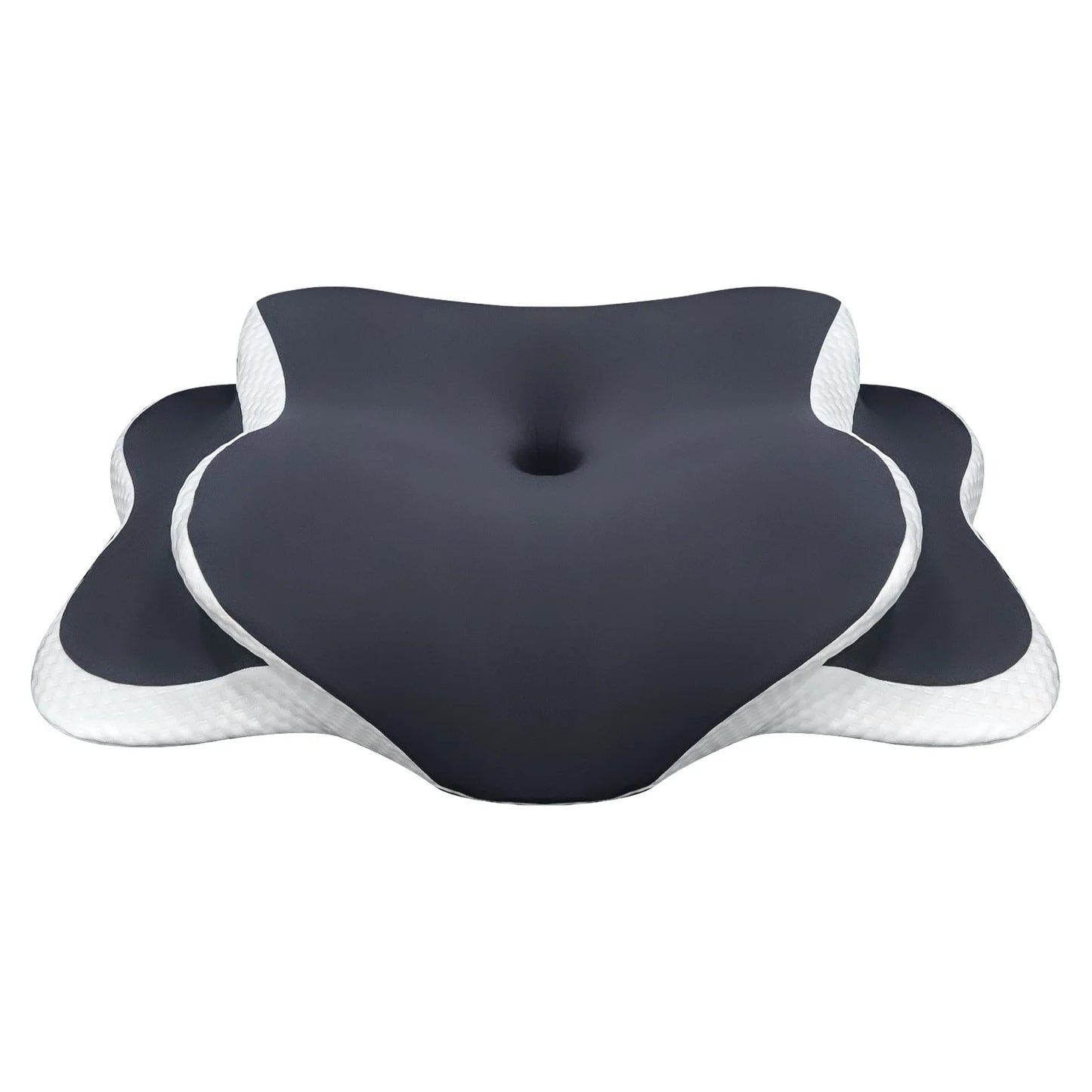 Cervical Pillow Memory Foam Pillow Neck Pain Relief Contour Ergonomic Orthopedic Neck Support for Side Back Stomach Sleeper Peaceful Pleasures Health and Wellness Grey