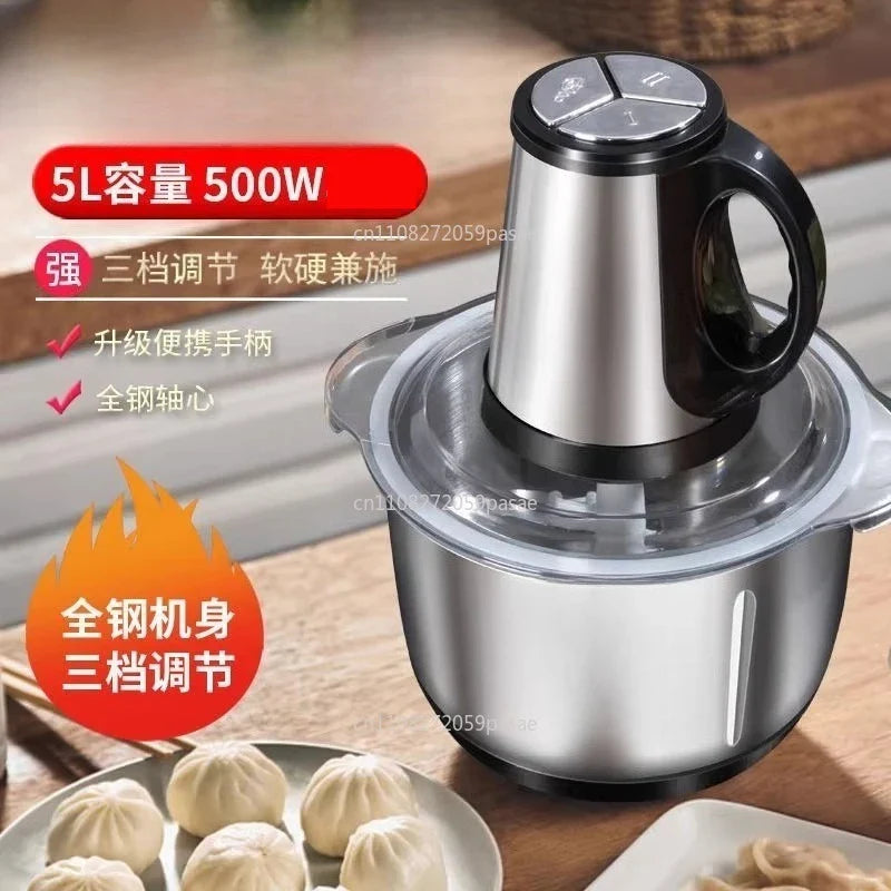 5L Electric Meat Grinder & Food Processor – Stainless Steel