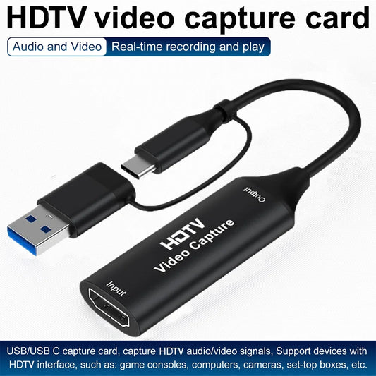 4K HDMI Capture Card USB-C USB 3.0 | PS5 Xbox Switch Streaming Video Capture Card Peaceful Pleasures Health and Wellness