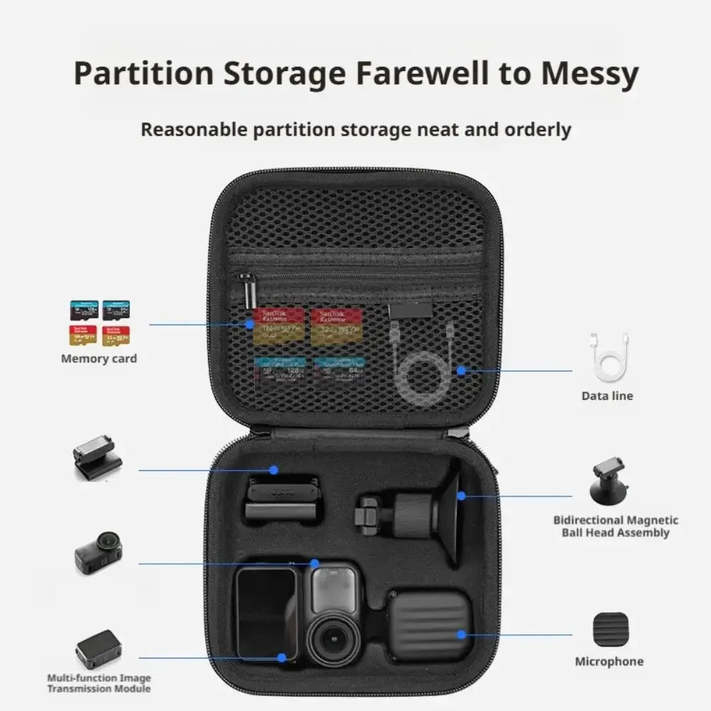 Hard Shell Carrying Case for DJI OSMO Nano Action Camera Shockproof Portable Travel Storage Box Protective Bag Accessories Peaceful Pleasures Health and Wellness