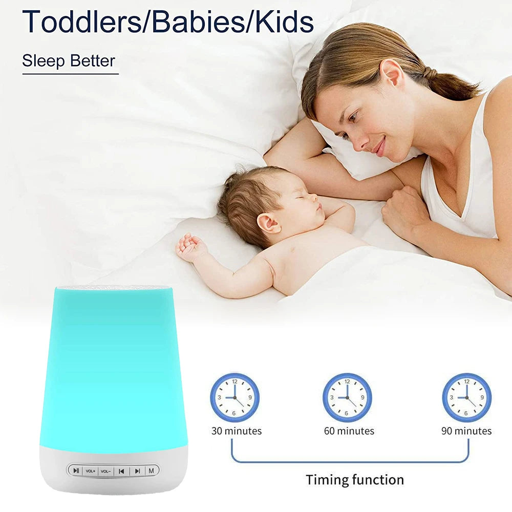 dodocool Baby White Noise Machine | 34 Sounds, Night Light