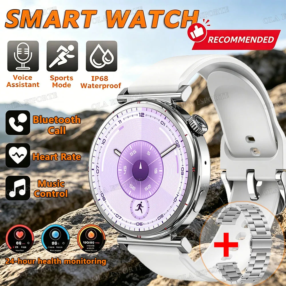 2026 Smart Watch Android IOS Phone 1.27 Inch Color Screen Bluetooth Answer Call Fitness Watches Tracker Smartwatch Women NewHW12 Peaceful Pleasures Health and Wellness Silver20Szstrap