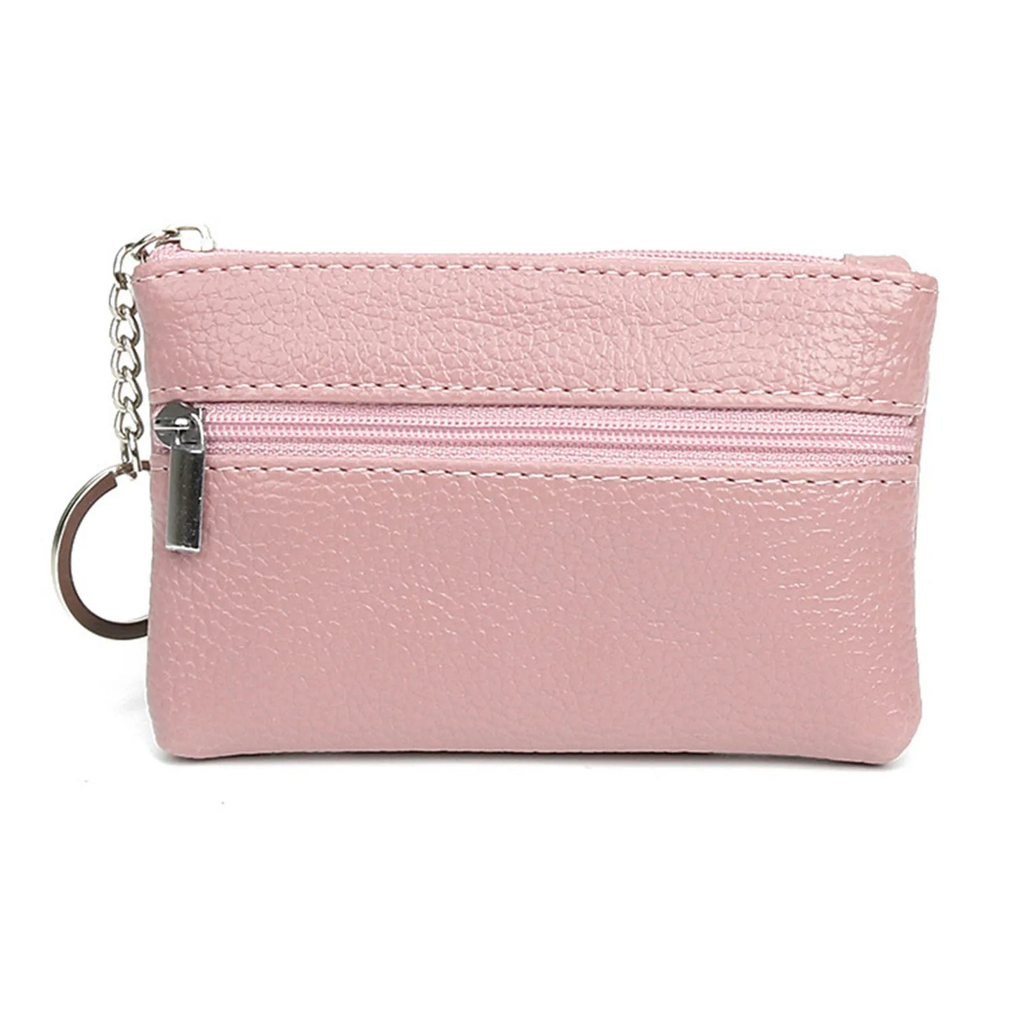 Women PU Leather Coin Wallet Portable Comfortable Coin Purse with Loop Gift for Birthday Christmas Day Peaceful Pleasures Health and Wellness Pink