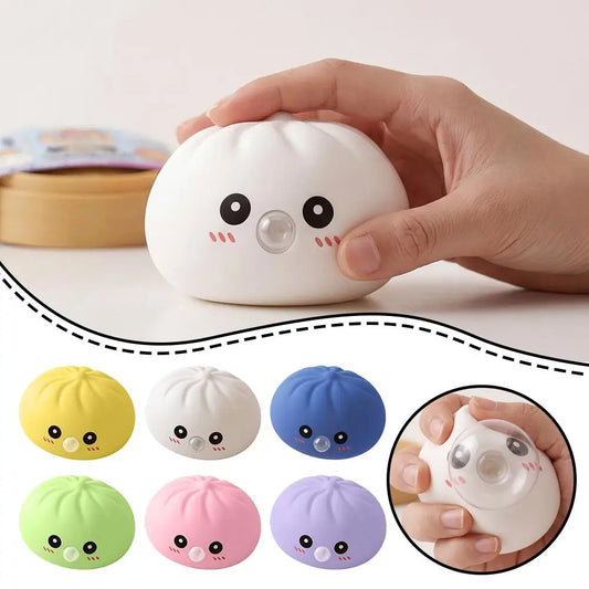 Silicone Bao Bun Squishy Toy – Slow Rising Squeeze & Bubbles Squishy Fidget Toy Peaceful Pleasures Health and Wellness