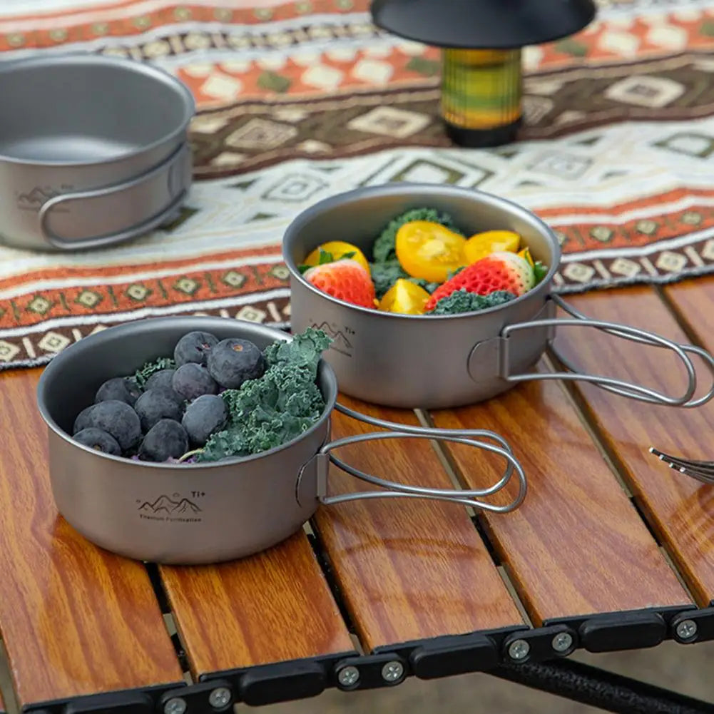 Titanium Camping Pot | Ultralight Foldable Backpacking Cookware