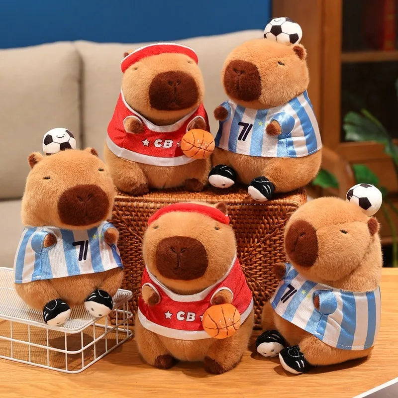 22cm Soccer Capybara Plush Toy – Sports Fan Gift & Décor