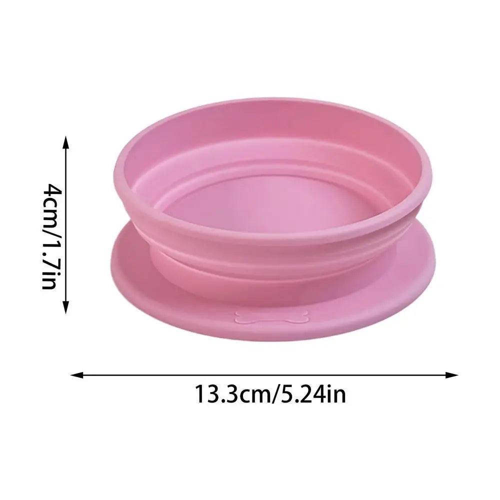 Foldable Silicone Pet Bowl – Portable Travel Food & Water Bowl