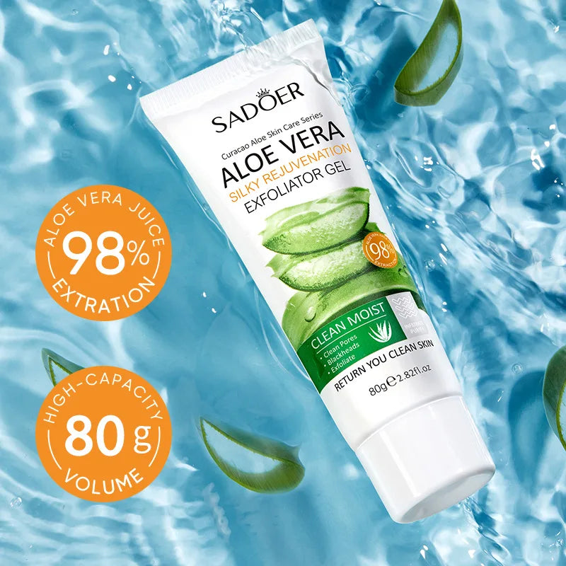 SADOER Aloe Vera Exfoliating Facial Cleanser | Gentle Face Scrub