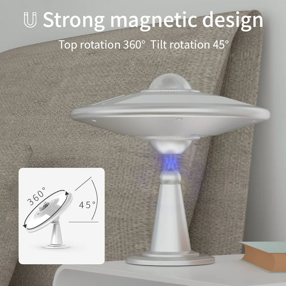 Galaxy Projector Night Light – RGB Dimmable UFO Star Lamp