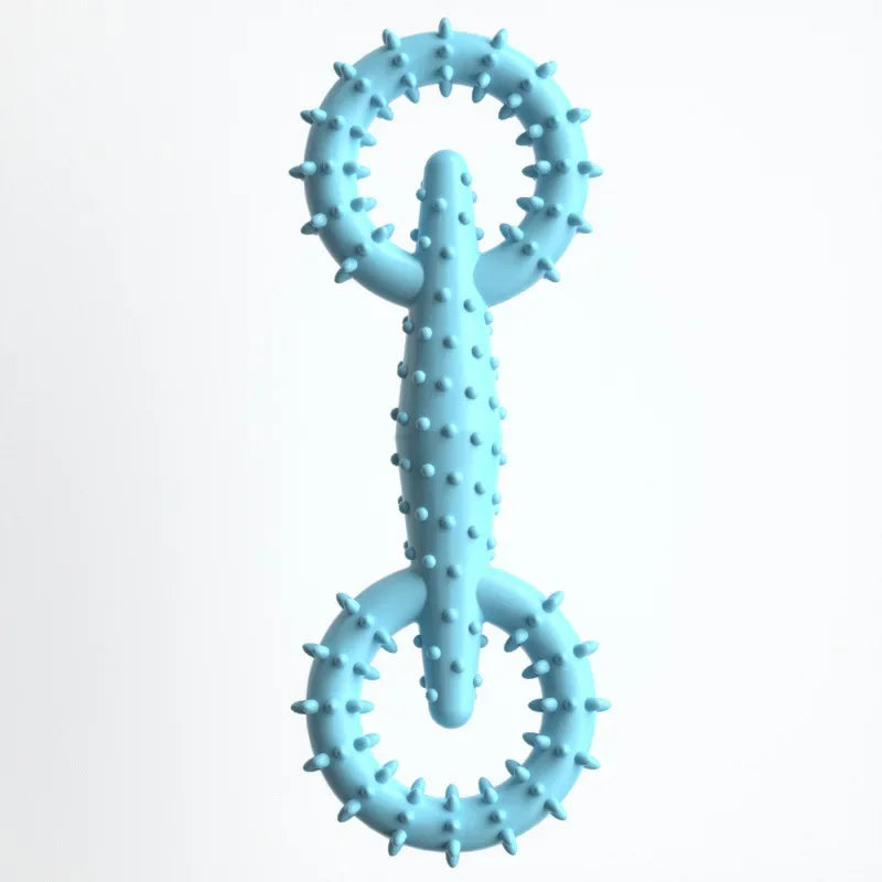 Interactive Dog Pull Ring Chew Toy | Durable Rubber Teeth Cleaner