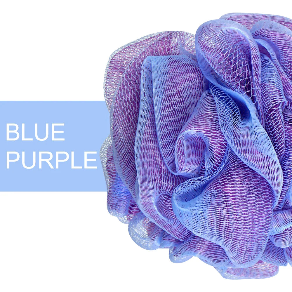 Dual-Color Exfoliating Bath Sponge Puff – Soft Body Scrubber