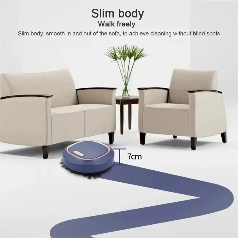 Automatic Sweeping Robot Home Sweeper Lazy Person Intelligent 3-in-1 Sweeping Machine USB Rechargeable Vacuum Cleaner Peaceful Pleasures Health and Wellness