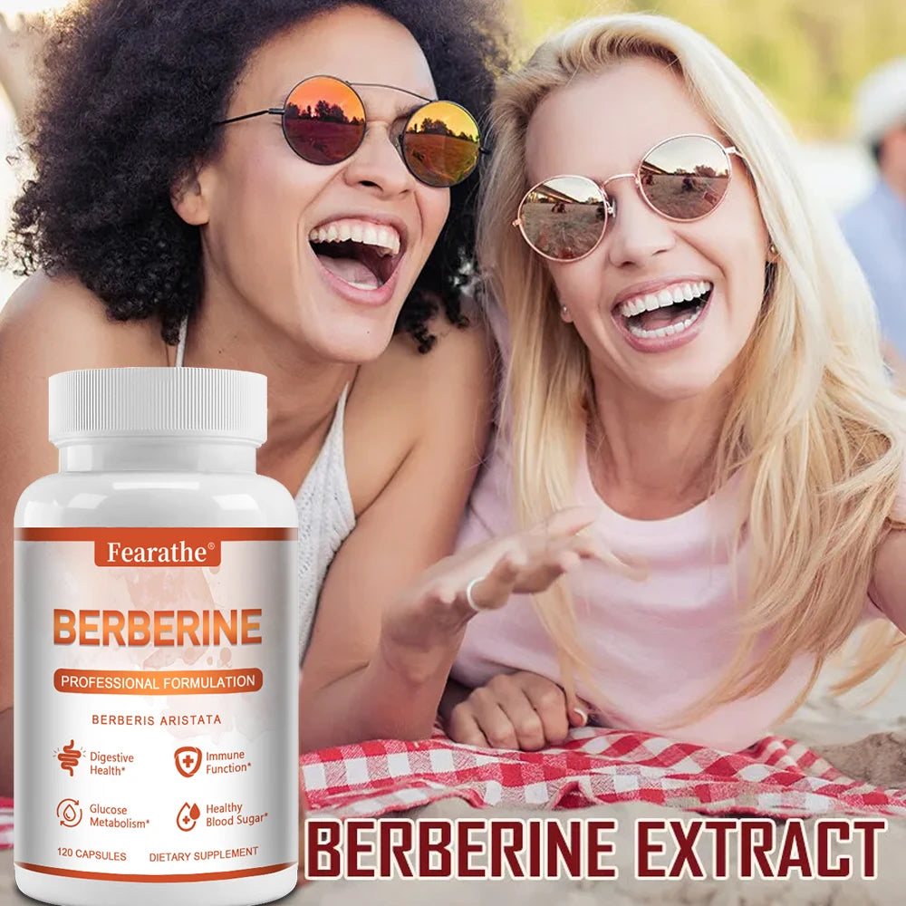 Premium Berberine - Supports Immune System, Weight Management, Digestive Health and GI Function Supplement, 120 Capsules Peaceful Pleasures Health and Wellness