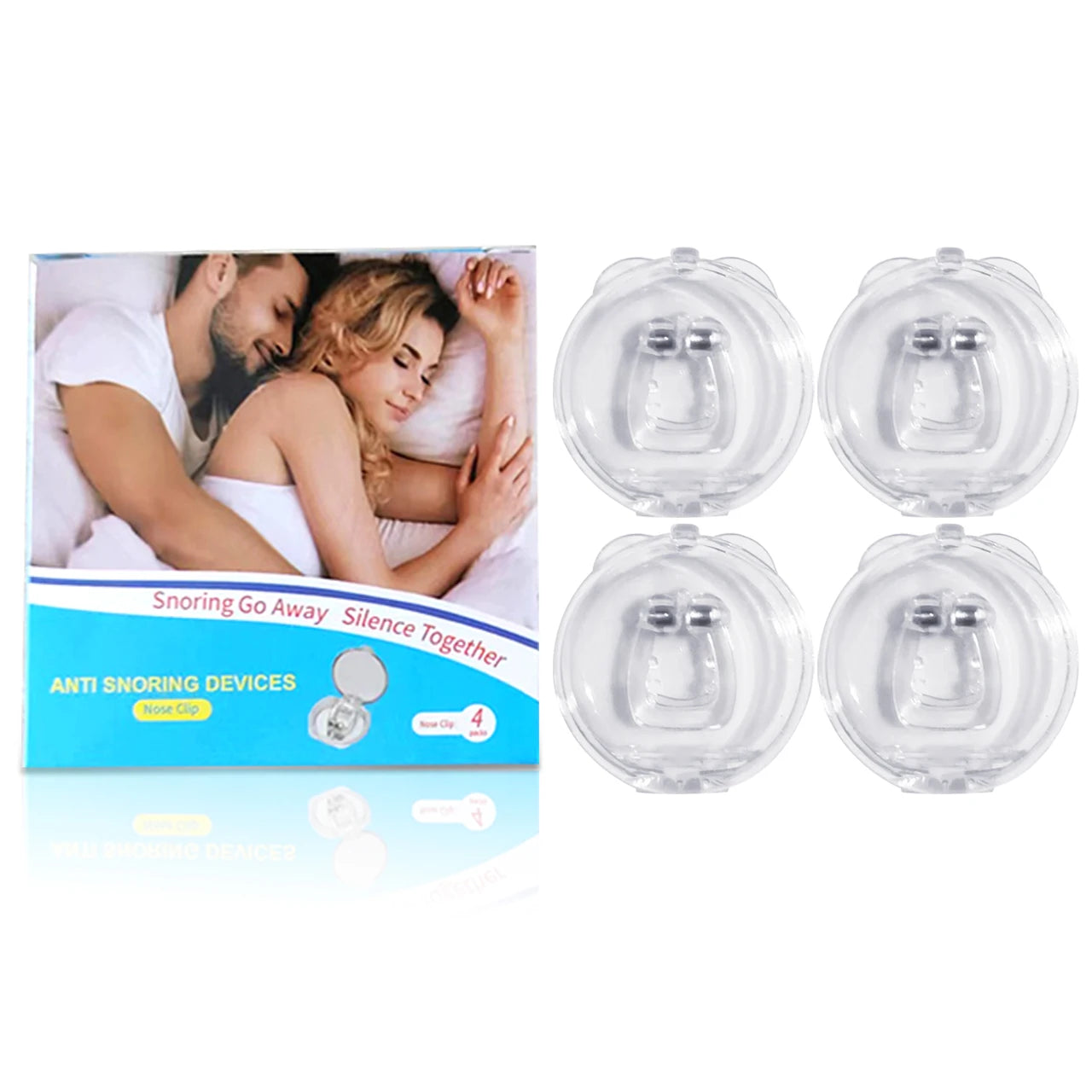 Magnetic Anti-Snoring Nose Clip | Silicone Sleep Aid with Case
