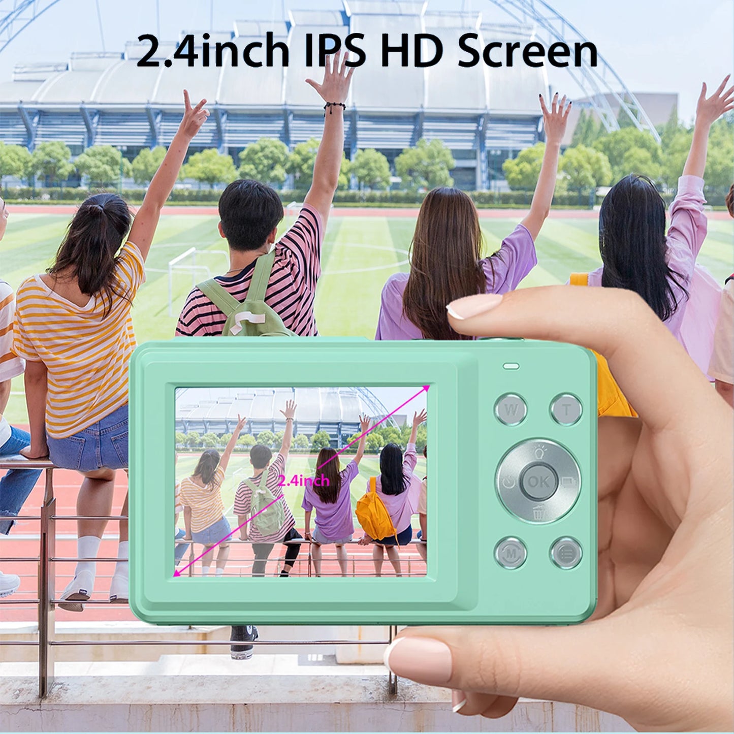 FHD 1080P 44MP Digital Camera for Photography Children with 16x Zoom Compact Cameras Point and Shoot Travel Cameras for Kids Peaceful Pleasures Health and Wellness