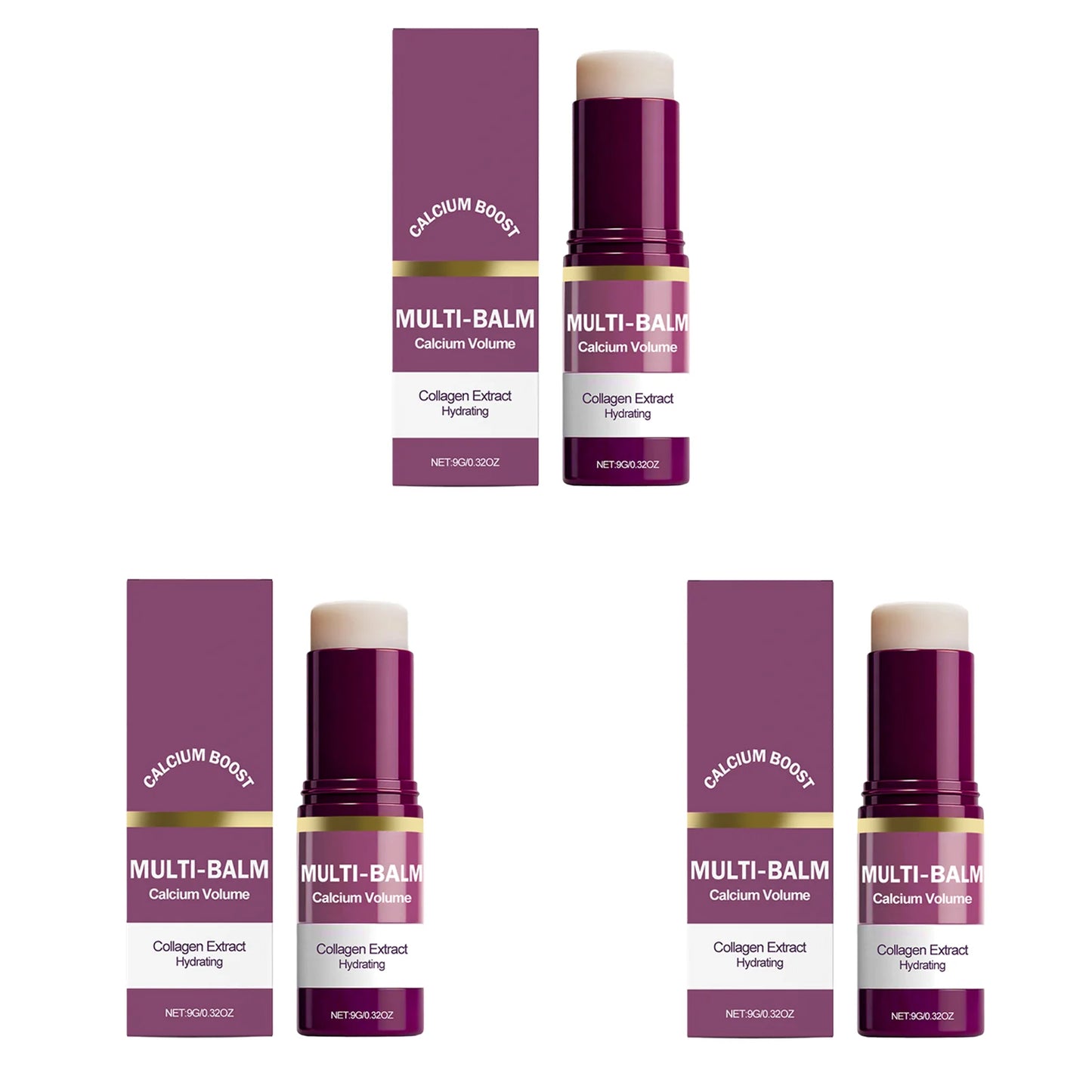 MULTI Moisturizing Balm Stick and Face Cream Deep Hydration Eye Lip Neck Care Gentle Formula Portable Korea Skincare Peaceful Pleasures Health and Wellness 3pcs