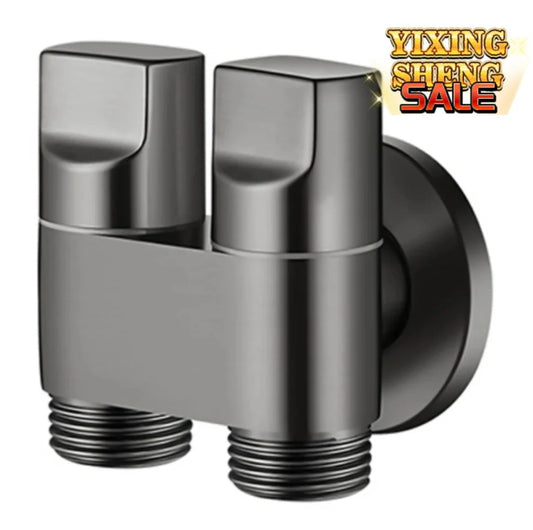 G1/2 Double Outlet Angle Valve – Bidet & Washing Machine Angle Stop Valve Peaceful Pleasures Health and Wellness