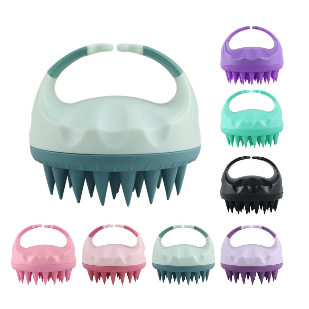 Silicone Scalp Massage Brush – Shampoo & Hair Washing Comb