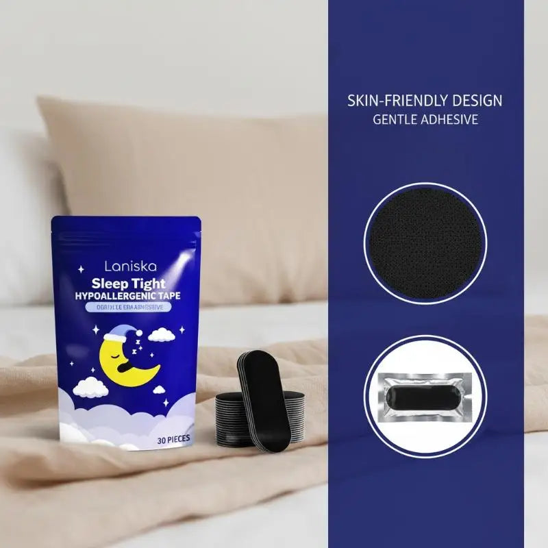 30Pcs Anti Snoring Mouth Tape Better Sleeping Mouth Breath Strips Grade Nose Breathing Stickers for Home Travel Peaceful Pleasures Health and Wellness