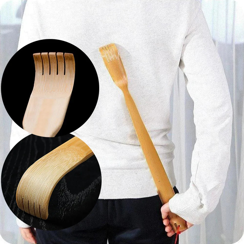 1/2pcs Bamboo Wooden Back Scratcher Massager Back Scratching Rake Household Relax Back Massage Relaxation Tools Peaceful Pleasures Health and Wellness