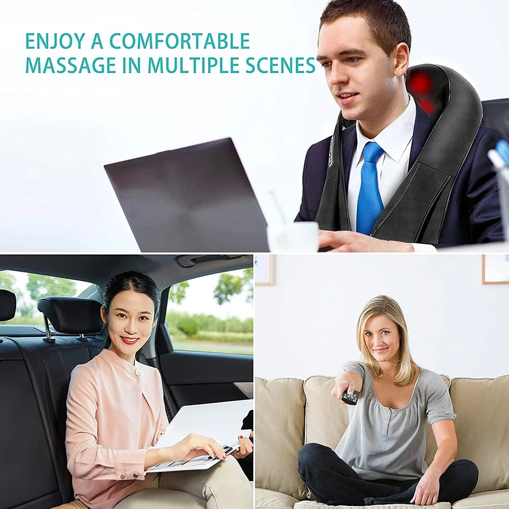 Back And Neck Massager, Back Massager Deep Tissue Kneading Massager Neck And Shoulder Massager With Heat Peaceful Pleasures Health and Wellness